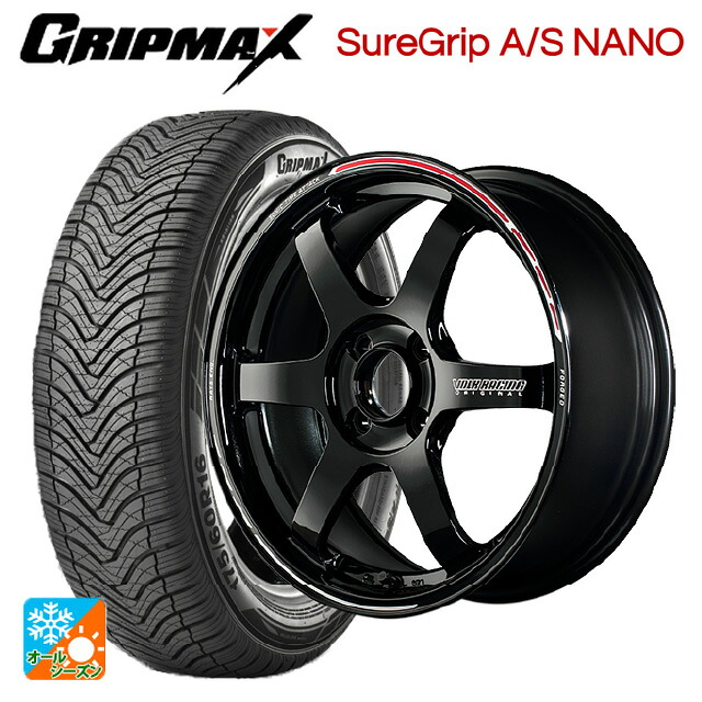 175/60R16 86V XL グリップマックス シュアグリップ A/S ナノ ブラックレター レイズ ボルクレーシング TE37ソニック タイムアタックエディション KR 16-6J 国産車用 オールシーズンタイヤホイール4本セット