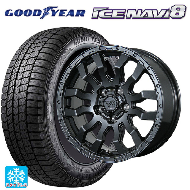 195/65R16 92Q グッドイヤー アイスナビ8 # トピー ヴァブロ RR-01 GM 16-7J 国産車用 スタッドレスタイヤホイール4本セット|タイヤホイール専門店コニシタイヤ