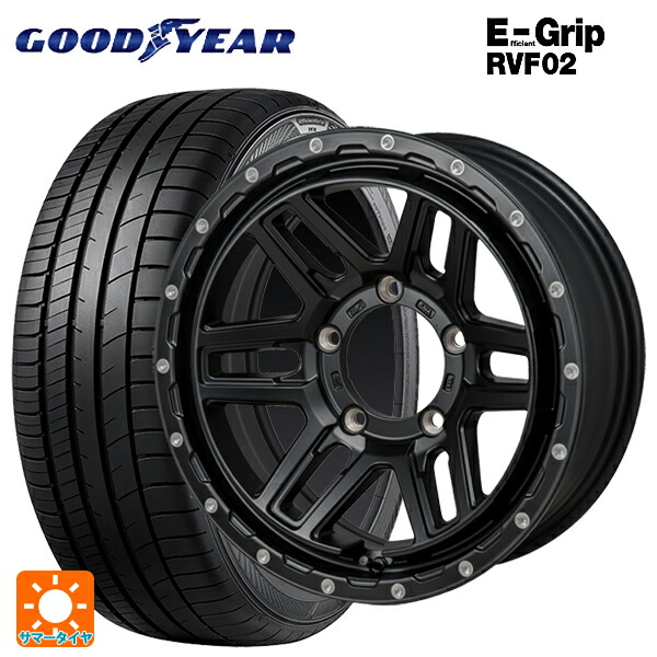 215/65R16 98H グッドイヤー エフィシェントグリップ RVF02 ジャパン三陽 ハイブロック エルデ Satin Black/Milling 16-6J 国産車用 サマータイヤホイール4本セット