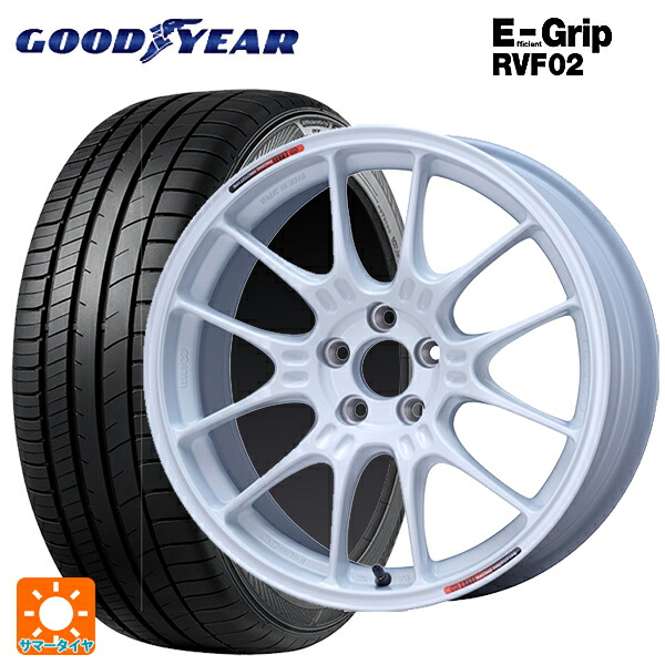 215/60R17 100H XL グッドイヤー エフィシェントグリップ RVF02 エンケイ レーシング GTC02 For GR86 / BRZ Cup White 17-7.5J 国産車用 サマータイヤホイール4本セット|タイヤホイール専門店コニシタイヤ