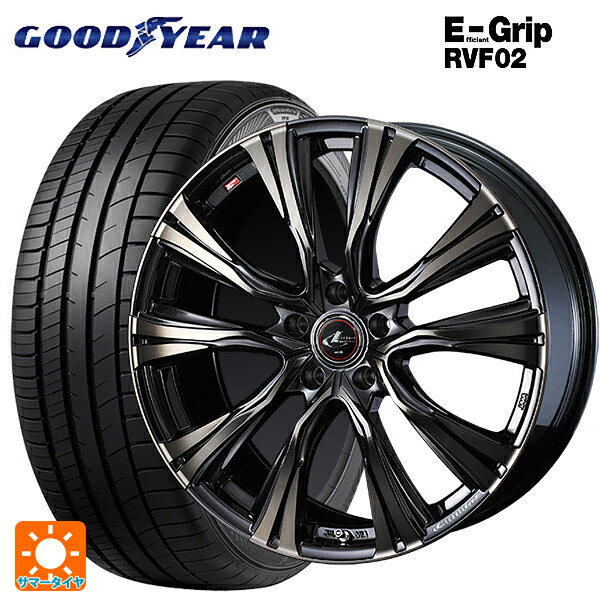 225/40R19 93W XL グッドイヤー エフィシェントグリップ RVF02 ウェッズ レオニス VR PBMC/TI 19-8J 国産車用 サマータイヤホイール4本セット
