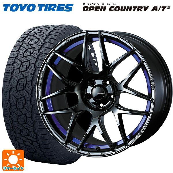トヨタ bZ4X(11/15系)用 235/60R18 103H トーヨー オープンカントリー AT3 ホワイトレター ウェッズ ウェッズスポーツ SA27R BLC2 新品サマータイヤホイール 4本セット