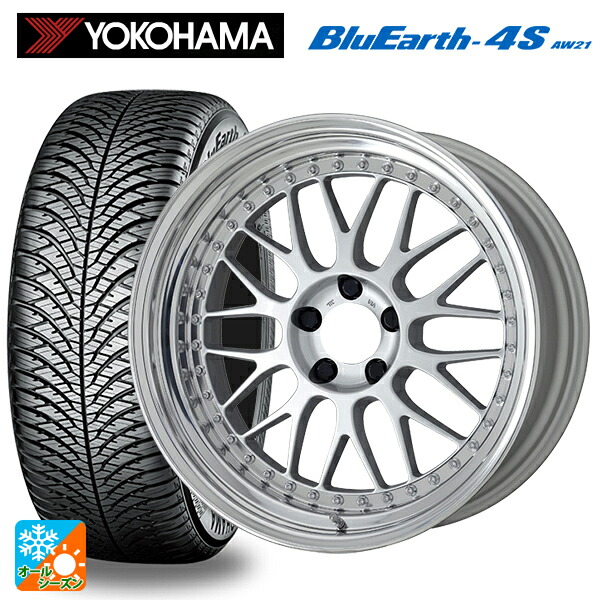 225/50R18 99W XL ヨコハマ ブルーアース4S AW21 # ワーク マイスター M1 3ピース SIL 18-8J 国産車用 オールシーズンタイヤホイール4本セット