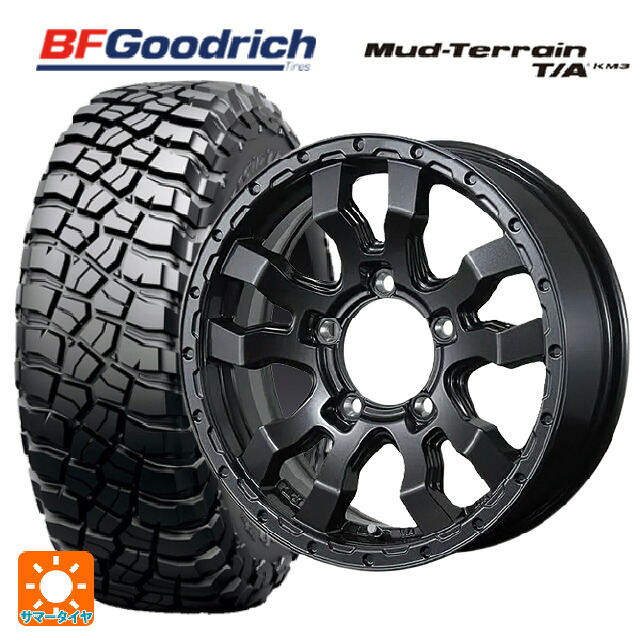 スズキ ジムニーシエラ(74系)用 225/75R16 115/112Q BFグッドリッチ マッドテレーン TA KM3 ブラックレター 正規品 トピー ヴァブロ RR-01 # GM 新品サマータイヤホイール 5本セット