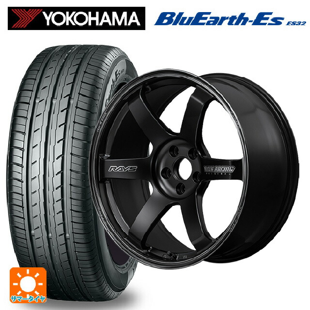 在庫有 225/55R18 98V ヨコハマ ブルーアースEs ES32 # レイズ ボルクレーシング TE37サーガ S-プラス ブラックシャドー # PH 18-8.5J 国産車用 サマータイヤホイール4本セット