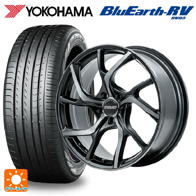 トヨタ プリウス(60系)用 225/45R19 96W XL ヨコハマ ブルーアース RV03 # レイズ VMF C-01 PH 新品サマータイヤホイール 4本セット