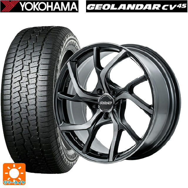 235/55R19 105V ヨコハマ ジオランダー CV G058 正規品 レイズ VMF C-01 PH 19-8J 国産車用 サマータイヤホイール4本セット