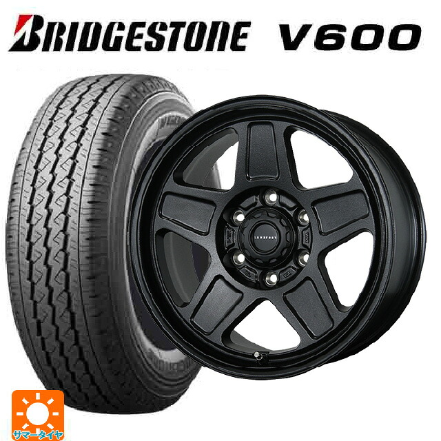 トヨタ ハイエース(200系)用 2026年製 195/80R15 107/105L ブリヂストン V600 正規品 トピー ランドフット GWD # R/B 新品サマータイヤホイール 4本セット