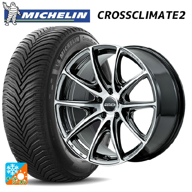 レクサス LM(TAWH15W)用 225/55R19 99V ミシュラン クロスクライメイト2 SUV 正規品 # レイズ ベルサス VV25R YAJ 新品オールシーズンタイヤホイール 4本セット