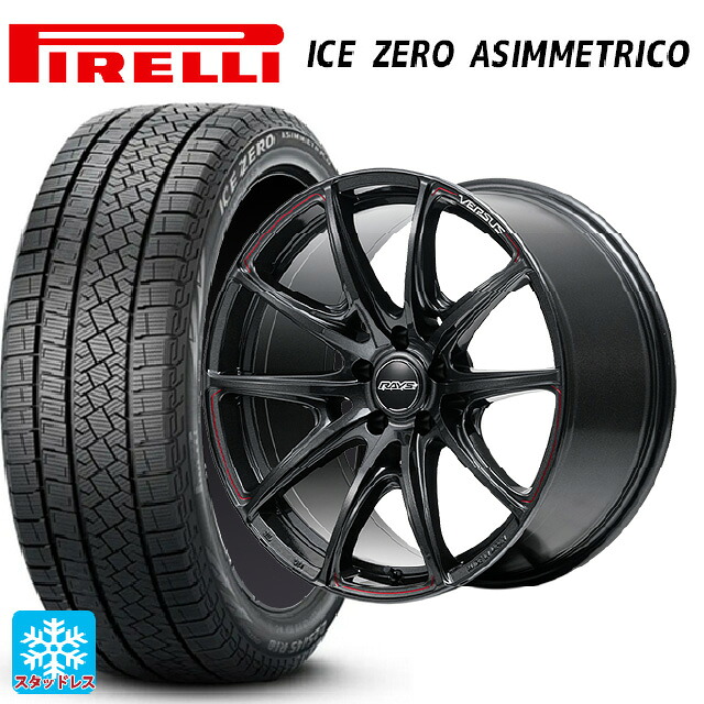 トヨタ ヴェルファイア(40系)用 225/55R19 103H XL ピレリ アイスゼロ アシンメトリコ 正規品 # レイズ ベルサス VV25R 68J 新品スタッドレスタイヤホイール 4本セット