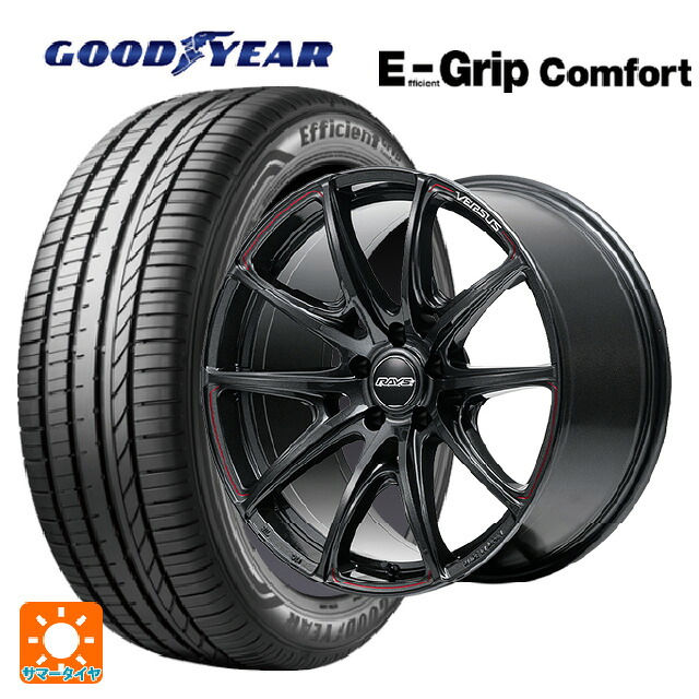 スバル WRX S4(VBH)用 245/35R19 93W XL グッドイヤー エフィシェントグリップ コンフォート レイズ ベルサス VV25R 68J 新品サマータイヤホイール 4本セット