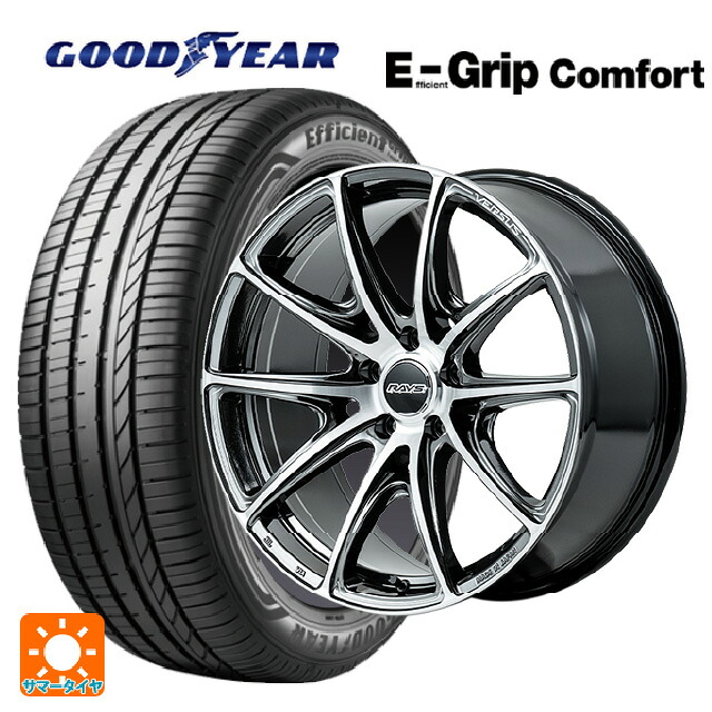 トヨタ アルファード(30系)用 245/40R19 98W XL グッドイヤー エフィシェントグリップ コンフォート レイズ ベルサス VV25R YAJ 新品サマータイヤホイール 4本セット