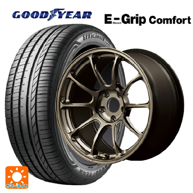 225/60R18 100V グッドイヤー エフィシェントグリップ コンフォート レイズ ボルクレーシング ZE40 SZ 18-7.5J 国産車用 サマータイヤホイール4本セット