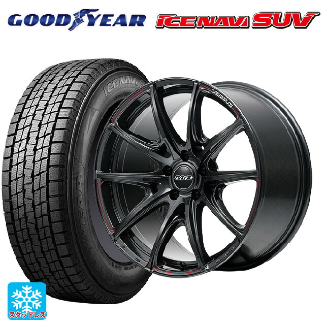 レクサス LM(TAWH15W)用 225/55R19 99Q グッドイヤー アイスナビ SUV レイズ ベルサス VV25R 68J 新品スタッドレスタイヤホイール 4本セット