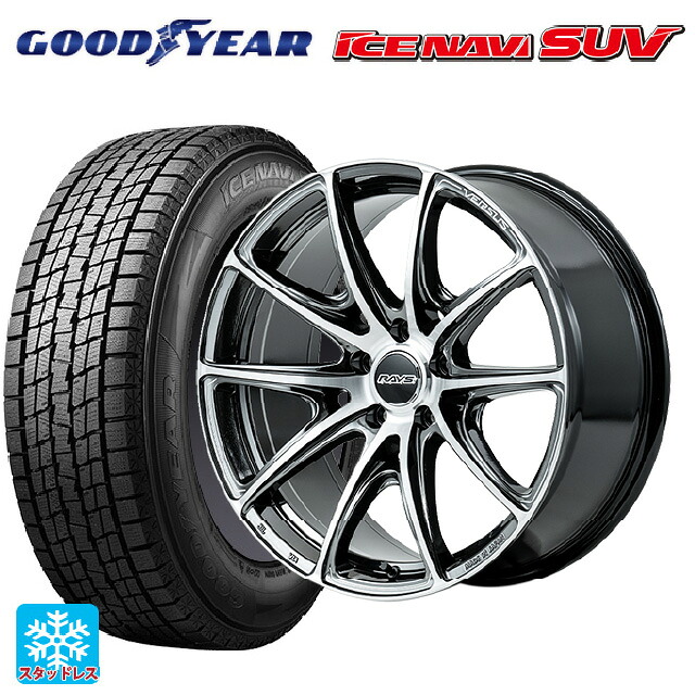 マツダ CX-80(KL5/KL3系)用 2025年製 235/55R19 101Q グッドイヤー アイスナビ SUV レイズ ベルサス VV25R YAJ 新品スタッドレスタイヤホイール 4本セット