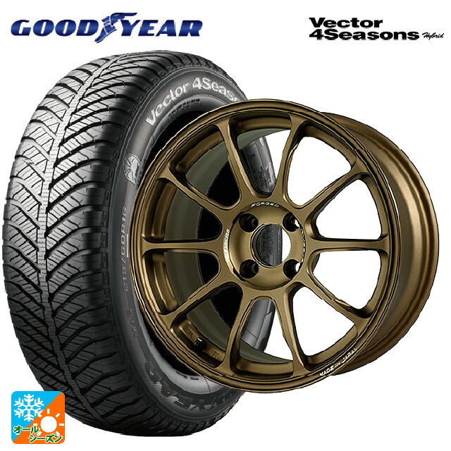 スズキ クロスビー(MND1S系)用 175/65R15 84H グッドイヤー ベクターフォーシーズンズ ハイブリッド レイズ ボルクレーシング ZE40 SZ 新品オールシーズンタイヤホイール 4本セット