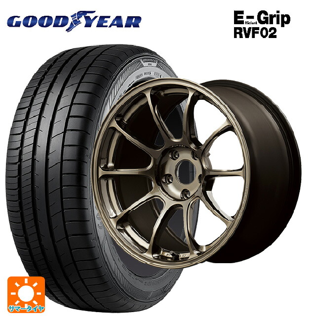 スバル フォレスター(SL系)用 225/55R18 102V XL グッドイヤー エフィシェントグリップ RVF02 レイズ ボルクレーシング ZE40 SZ 新品サマータイヤホイール 4本セット|タイヤホイール専門店コニシタイヤ