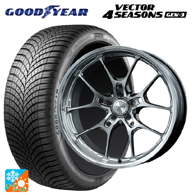 トヨタ アルファード(40系)用 245/45R20 103W XL グッドイヤー ベクター4シーズンズ ジェン3 レイズ ボルクレーシング G025LC HI 新品オールシーズンタイヤホイール 4本セット｜タイヤホイール専門店コニシタイヤ 311,225円