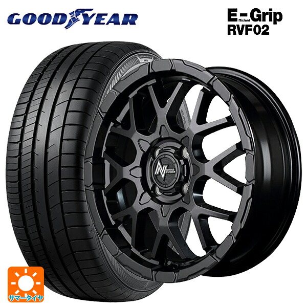 スズキ ハスラー(MR52/92S)用 175/65R15 84H グッドイヤー エフィシェントグリップ RVF02 エムアイディー ナイトロパワー M28バレットKC セミグロスブラック 新品サマータイヤホイール 4本セット