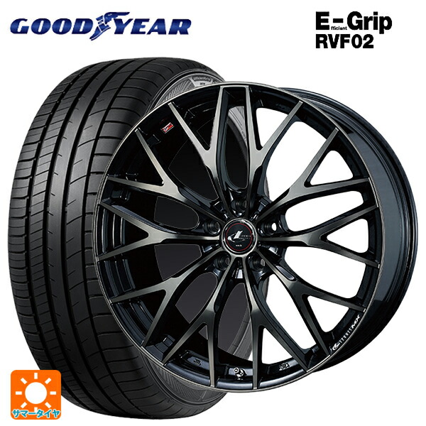 225/40R19 93W XL グッドイヤー エフィシェントグリップ RVF02 ウェッズ レオニス MX PBMC/TI 19-8J 国産車用 サマータイヤホイール4本セット