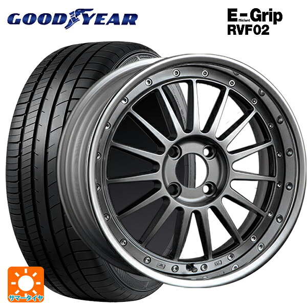 トヨタ カローラ スポーツ(210系)用 215/45R17 91W XL グッドイヤー エフィシェントグリップ RVF02 タナベ SSR プロフェッサー TF1R チタンシルバー 新品サマータイヤホイール 4本セット