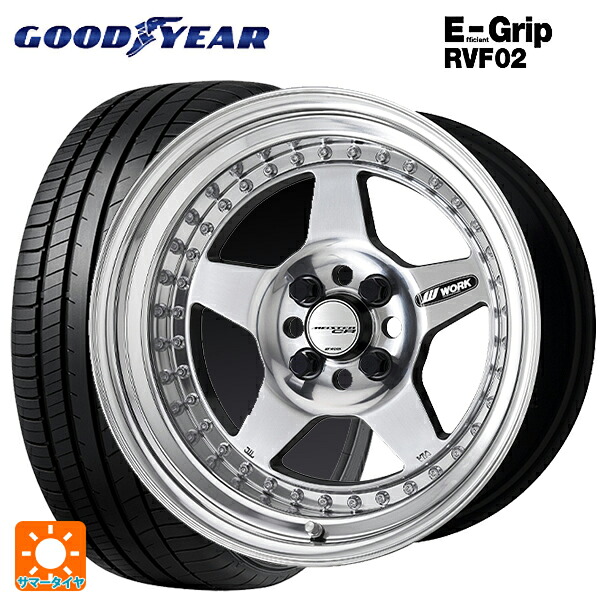 195/60R16 89H グッドイヤー エフィシェントグリップ RVF02 ワーク マイスター CR01 PP 16-6.5J 国産車用 サマータイヤホイール4本セット｜タイヤホイール専門店コニシタイヤ