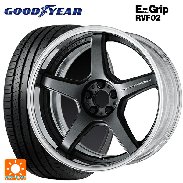 225/40R19 93W XL グッドイヤー エフィシェントグリップ RVF02 ワーク エモーション T5R 2P MGM 19-8J 国産車用 サマータイヤホイール4本セット