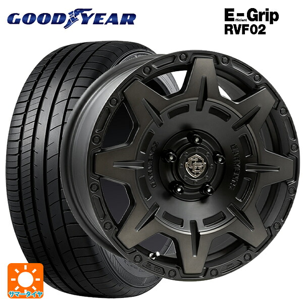 215/60R17 100H XL グッドイヤー エフィシェントグリップ RVF02 ウェッズ クロスオーバー ガーメンツ スタイルM マットブラッククリア 17-7J 国産車用 サマータイヤホイール4本セット|タイヤホイール専門店コニシタイヤ