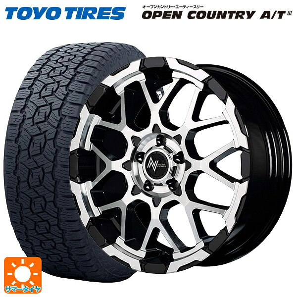 在庫有 トヨタ bZ4X(11/15系)用 235/60R18 103H トーヨー オープンカントリー AT3 ホワイトレター エムアイディー ナイトロパワー M28バレットエス ブラック/ミラーカット 新品サマータイヤホイール 4本セット