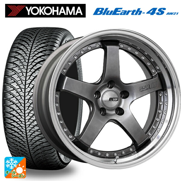 225/50R18 99W XL ヨコハマ ブルーアース4S AW21 # タナベ SSR プロフェッサー SP4 チタンシルバー 18-7J 国産車用 オールシーズンタイヤホイール4本セット 216,250円