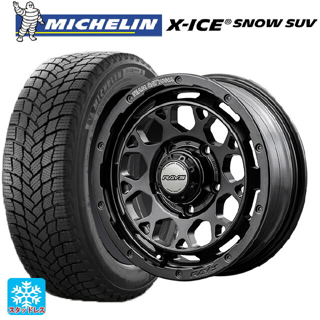 スズキ ジムニーシエラ(74系)用 215/70R16 100T ミシュラン 正規品 エックスアイス スノー SUV レイズ チームデイトナ M9+ スペックm AOJ 新品スタッドレスタイヤホイール 5本セット