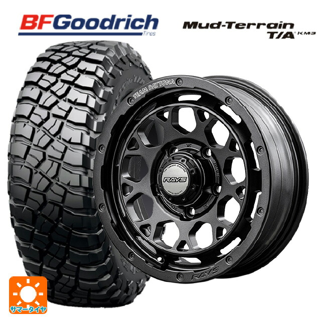 205/80R16 111/108Q XL BFグッドリッチ マッドテレーン TA KM3 ブラックレター 正規品 レイズ チームデイトナ M9+ スペックm # AOJ 16-5.5J 国産車用 サマータイヤホイール4本セット|タイヤホイール専門店コニシタイヤ