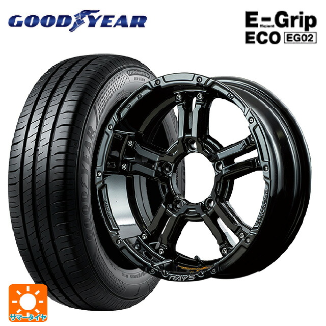 215/65R16 98H グッドイヤー エフィシェントグリップ エコ EG02 レイズ チームデイトナ FDX-J コレクション BNN 16-5.5J 国産車用 サマータイヤホイール4本セット