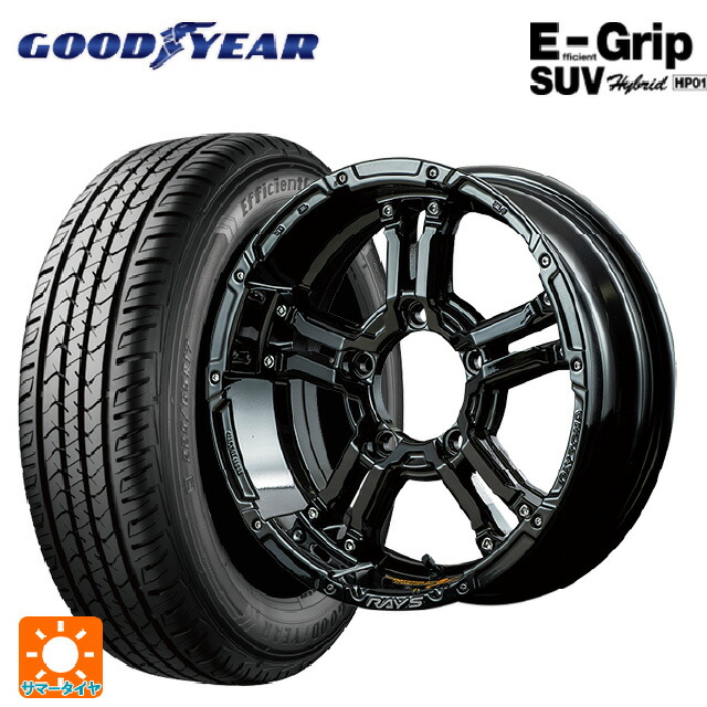 スズキ ジムニー(64系)用 175/80R16 91S グッドイヤー エフィシェントグリップSUV HP01 レイズ チームデイトナ FDX-J コレクション BNN 新品サマータイヤホイール 4本セット