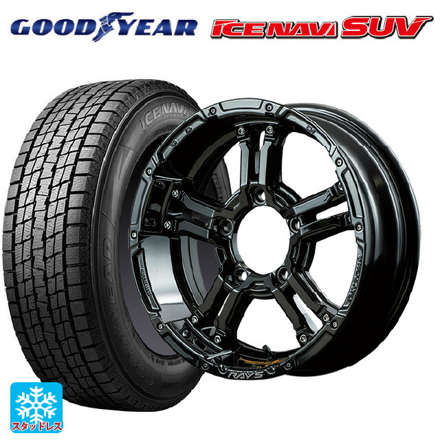 スズキ ジムニーシエラ(74系)用 225/70R16 103Q グッドイヤー アイスナビ SUV レイズ チームデイトナ FDX-J コレクション BNN 新品スタッドレスタイヤホイール 5本セット