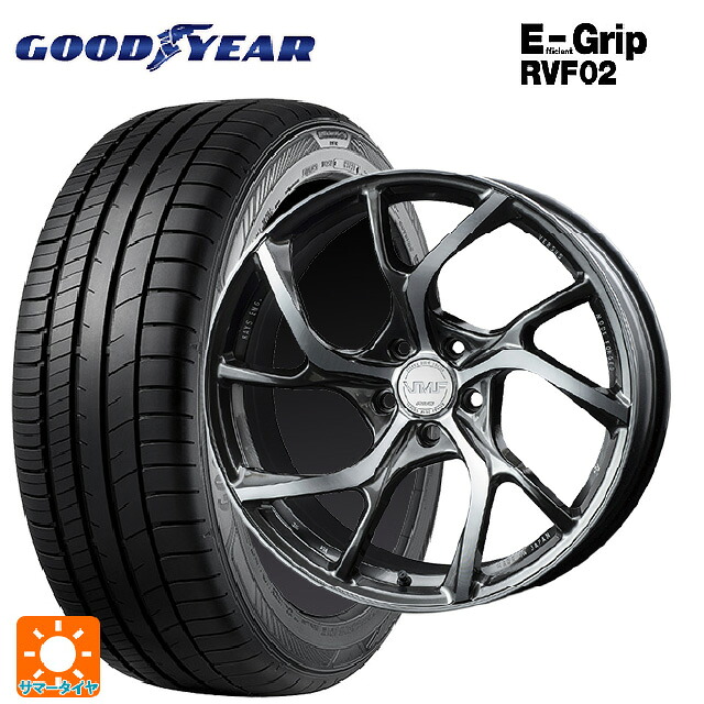 245/45R19 102W XL グッドイヤー エフィシェントグリップ RVF02 レイズ VMF C-01 HX 19-8.5J 国産車用 サマータイヤホイール4本セット