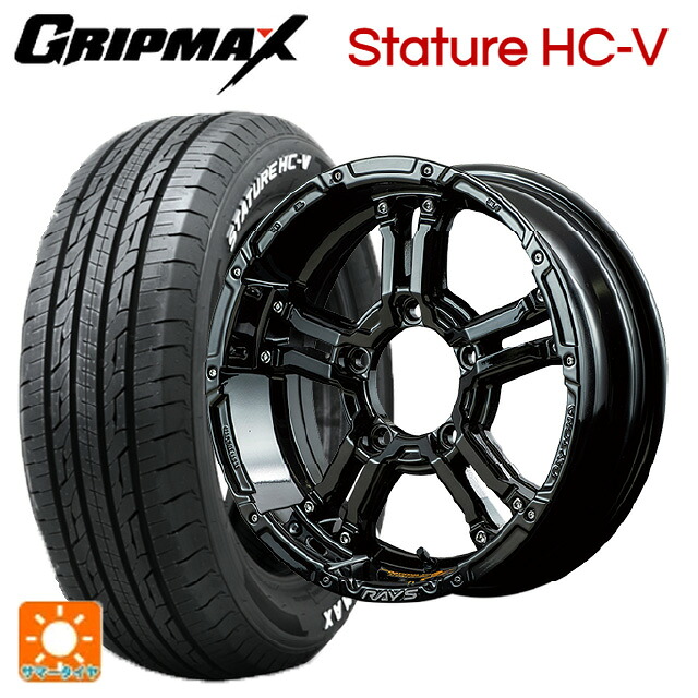 215/65R16 109/107S グリップマックス スタチャーHCV ホワイトレター レイズ チームデイトナ FDX-J コレクション BNN 16-5.5J 国産車用 サマータイヤホイール4本セット