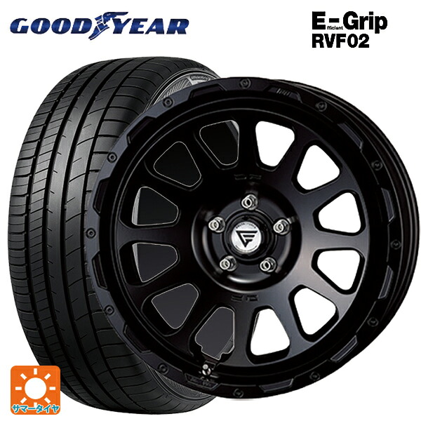 215/45R18 93W XL グッドイヤー エフィシェントグリップ RVF02 エクシズルライン デルタフォース オーバル FF サテンブラック 18-8J 国産車用 サマータイヤホイール4本セット