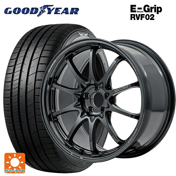 スバル レヴォーグ(VN系)用 225/45R18 95W XL グッドイヤー エフィシェントグリップ RVF02 レイズ ボルクレーシング CE28N プラス MM 新品サマータイヤホイール 4本セット