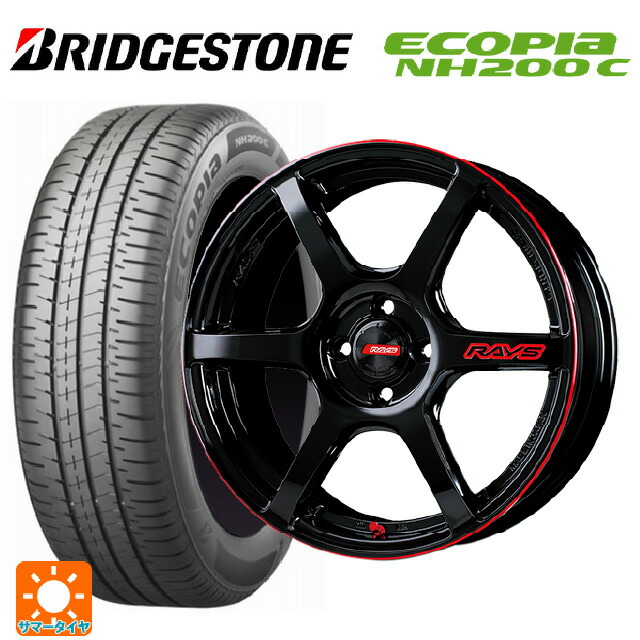 スズキ クロスビー(MND1S系)用 175/60R16 82H ブリヂストン エコピア NH200C 正規品 レイズ グラムライツ 57C6タイムアタックエディション BLJ 新品サマータイヤホイール 4本セット