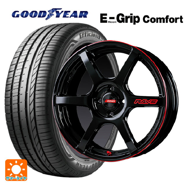 165/45R16 74V XL グッドイヤー エフィシェントグリップ コンフォート レイズ グラムライツ 57C6タイムアタックエディション BLJ 16-5.5J 国産車用 サマータイヤホイール4本セット｜タイヤホイール専門店コニシタイヤ