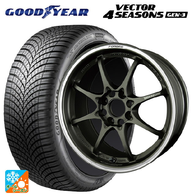 185/65R15 92V XL グッドイヤー ベクター4シーズンズ ジェン3 レイズ ボルクレーシング CE28 クラブレーサー DM 15-5.5J 国産車用 オールシーズンタイヤホイール4本セット