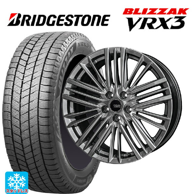 トヨタ ヴェルファイア(40系)用 225/55R19 103Q XL ブリヂストン ブリザック VRX3 正規品 # 共豊 テイラー TL1 ハイパーメタルブラック 新品スタッドレスタイヤホイール 4本セット