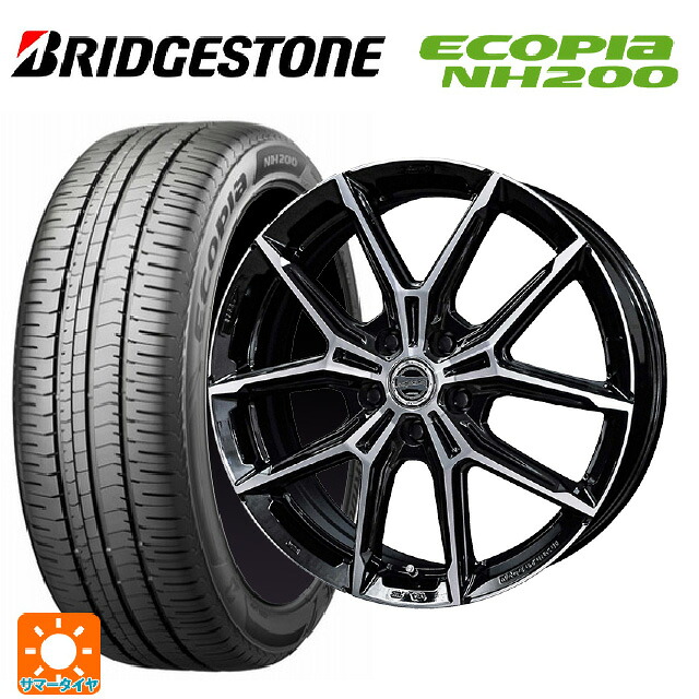 225/45R17 94W XL ブリヂストン エコピア NH200 正規品 共豊 スマック +EK M1 グロスブラック×ポリッシュ 17-7J 国産車用 サマータイヤホイール4本セット 108,961円