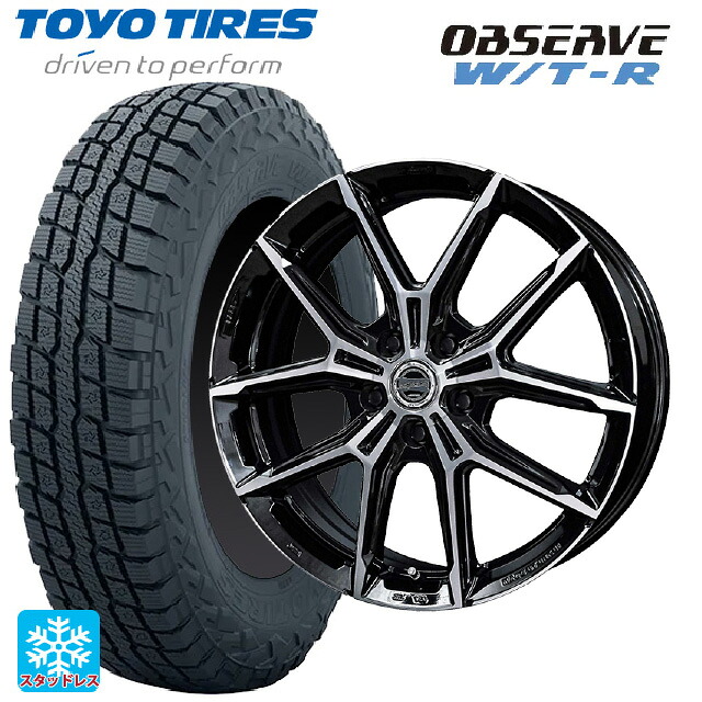 225/70R16 102/99Q トーヨー オブザーブ W/T-R 共豊 スマック +EK M1 グロスブラック&times;ポリッシュ 16-6.5J 国産車用 スタッドレスタイヤホイール4本セット｜タイヤホイール専門店コニシタイヤ
