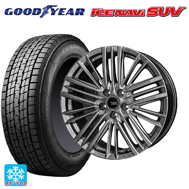 レクサス RX(A10/H10)用 235/65R18 106Q グッドイヤー アイスナビ SUV 共豊 テイラー TL1 ハイパーメタルブラック 新品スタッドレスタイヤホイール 4本セット
