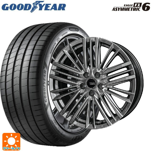 トヨタ クラウンエステート(AZSH38/39)用 225/45R21 95W グッドイヤー イーグル F1 アシメトリック6 共豊 テイラー TL1 ハイパーメタルブラック 新品サマータイヤホイール 4本セット