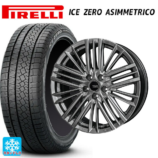 トヨタ プリウス(60系)用 195/60R17 90H ピレリ アイスゼロ アシンメトリコ 正規品 共豊 テイラー TL1 ハイパーメタルブラック 新品スタッドレスタイヤホイール 4本セット