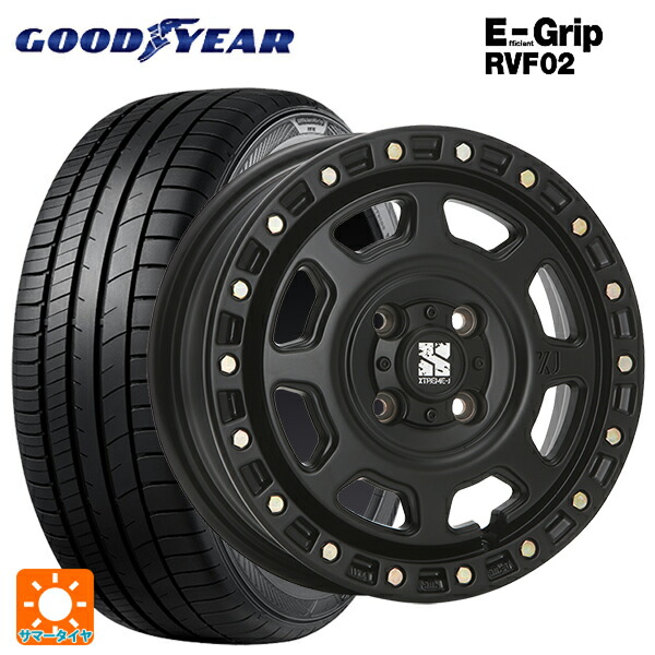 165/60R15 77H グッドイヤー エフィシェントグリップ RVF02 エムエルジェイ エクストリームJ XJ07 Satin Black 15-4.5J 国産車用 サマータイヤホイール4本セット|タイヤホイール専門店コニシタイヤ
