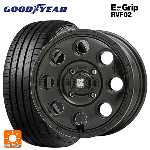 165/65R14 79H グッドイヤー エフィシェントグリップ RVF02 エムエルジェイ エクストリームJ KK03 Satin Black 14-4.5J 国産車用 サマータイヤホイール4本セット｜タイヤホイール専門店コニシタイヤ
